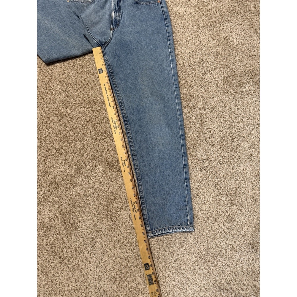 Vintage Guess Jeans Mens 32 Blue Classic Fit Straight Leg Back Logo Y2K 28x29 - Picture 10 of 11